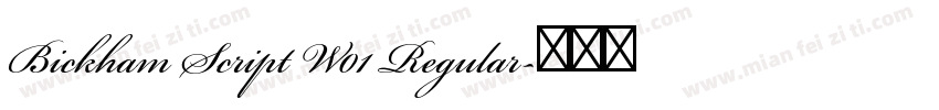 Bickham Script W01 Regular字体转换